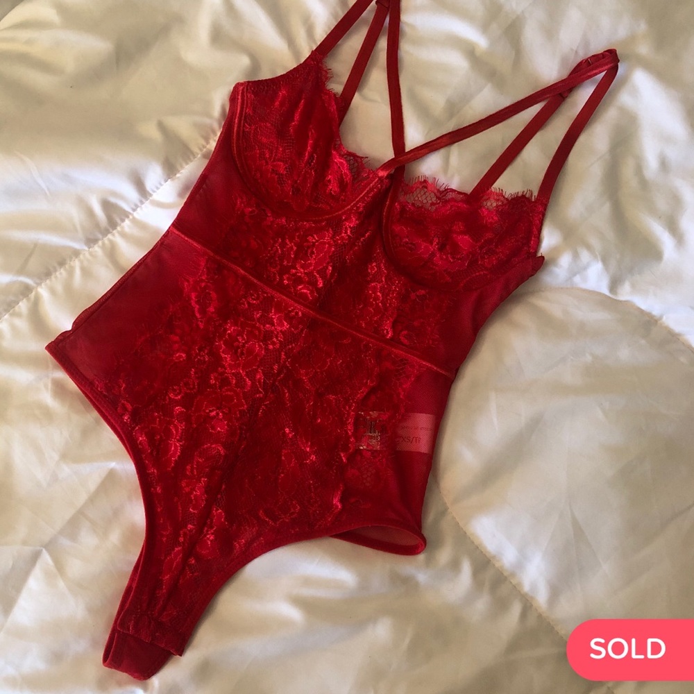 Red Lace bodysuit